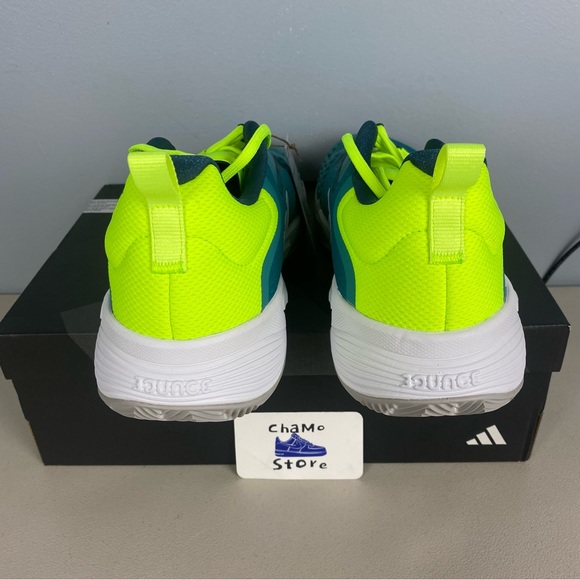 Adidas Barricade Clay Court Tennis Shoes Green White id1557 Men’s Sz 12 - Picture 4 of 9